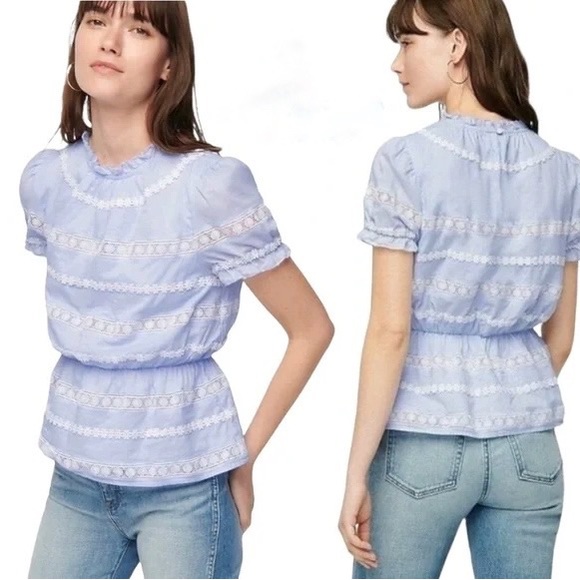 NWT J.CREW Daisy-chain peplum Top - Picture 3 of 10